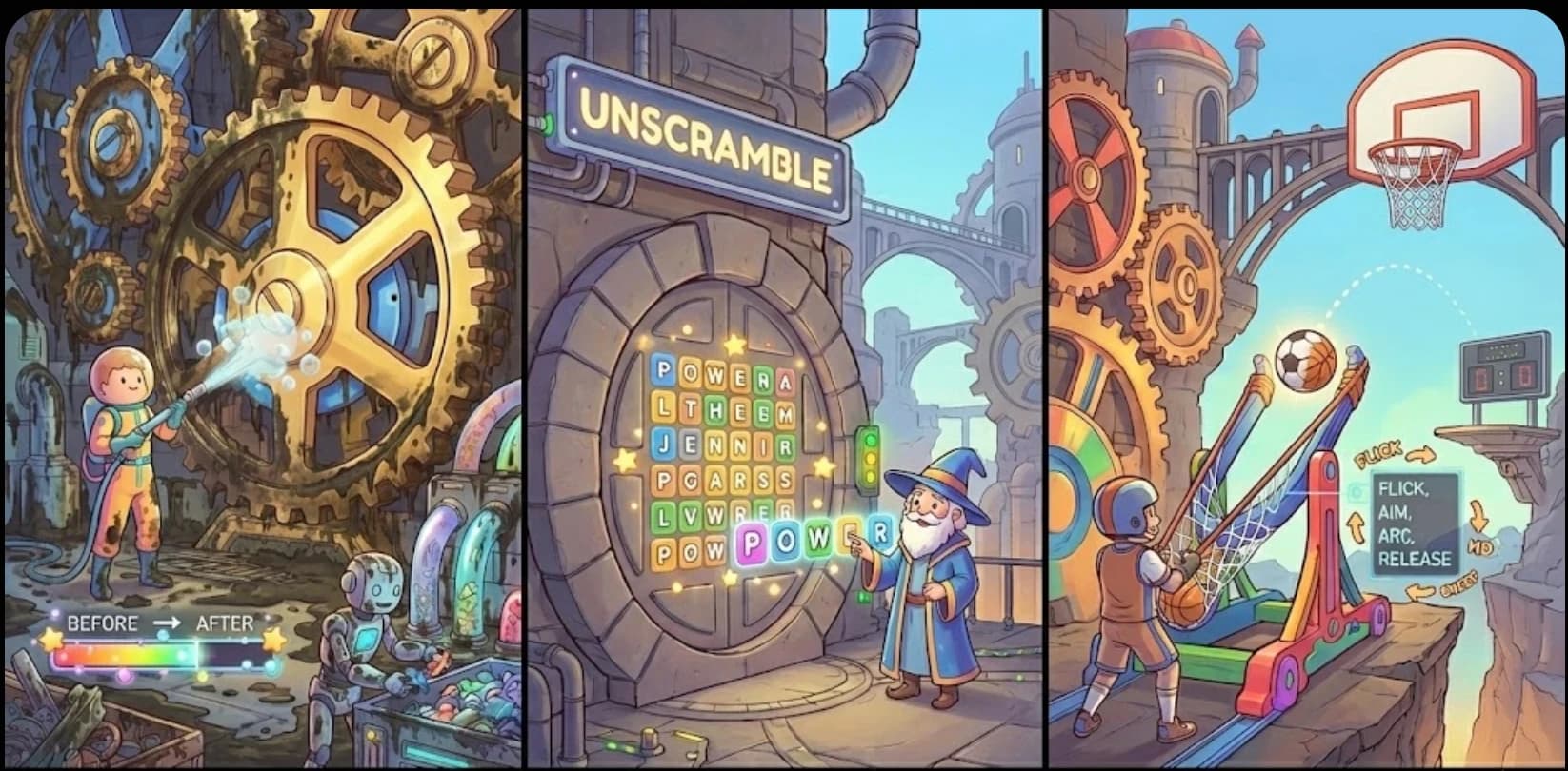 We put $5K on satisfying games, word puzzles, and flick sports